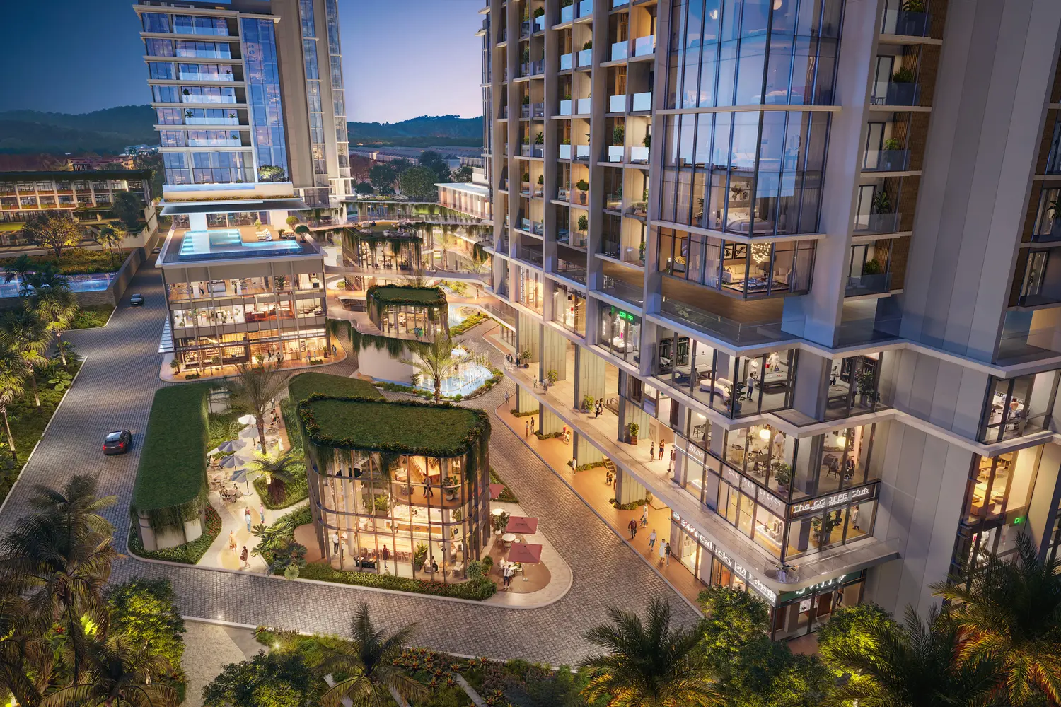 Retail pods & Dãy shop khối đế amenity